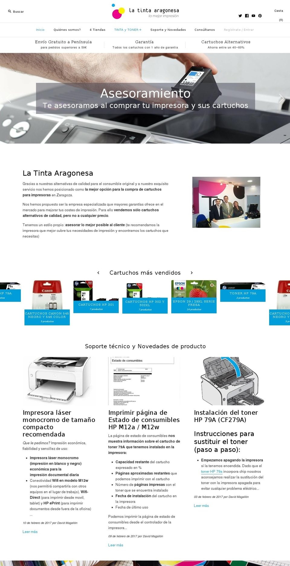 latinta.es shopify website screenshot