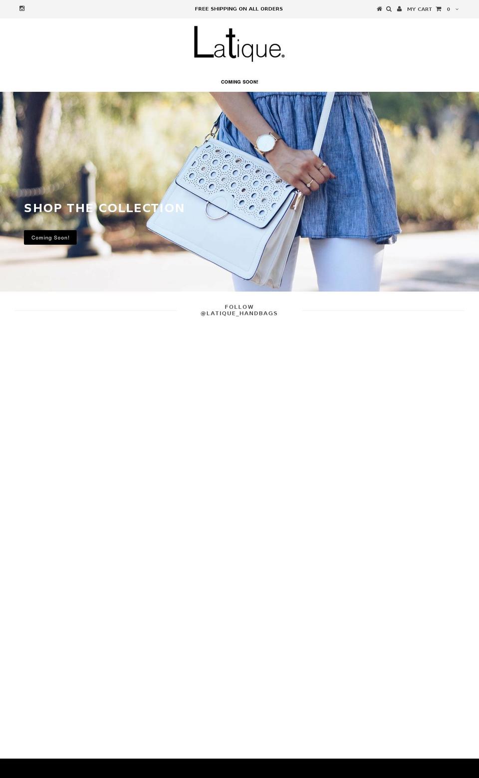 latiquehandbags.com — Shopify storefront screenshot