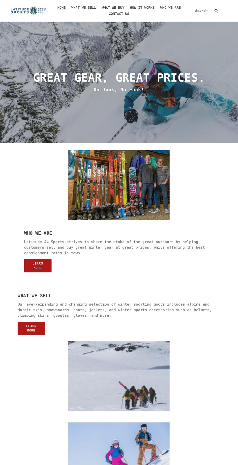 latitude44sports.com shopify website screenshot