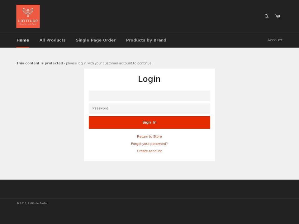 latitudeportal.com shopify website screenshot