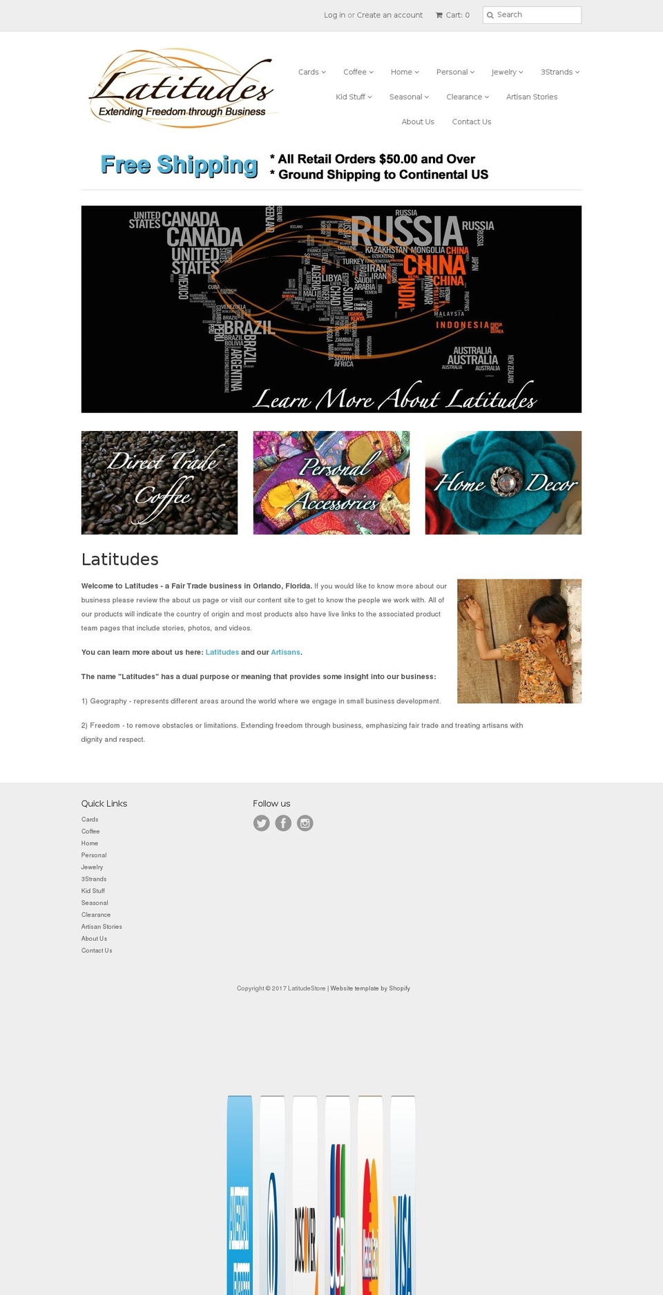 latitudestore.com shopify website screenshot