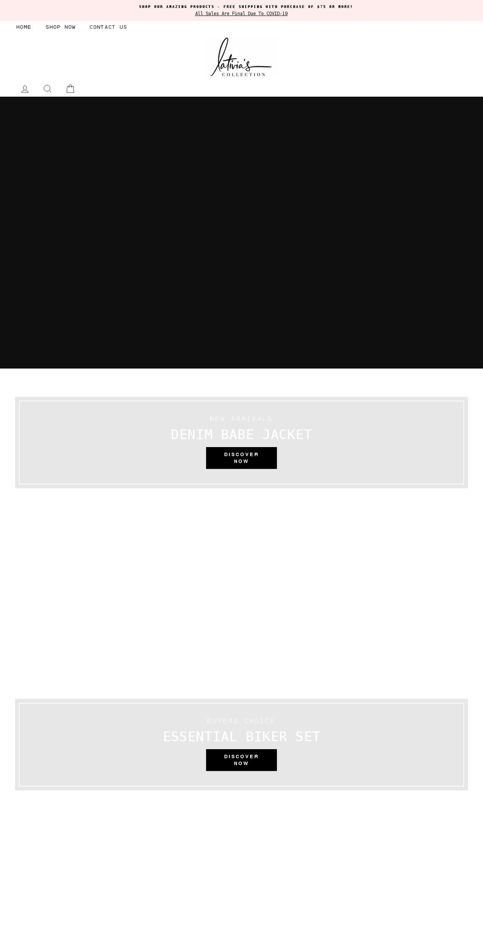 lativiascollection.com shopify website screenshot