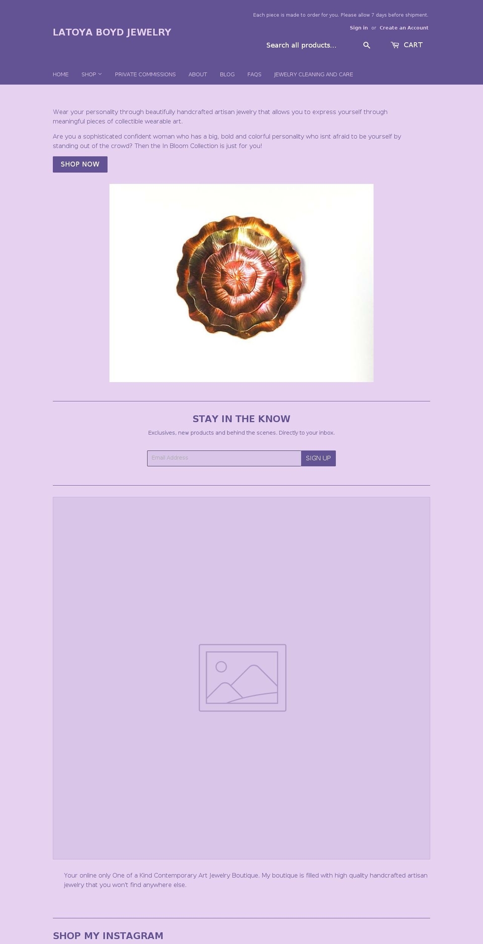 latoya-boyd-jewelry.myshopify.com shopify website screenshot