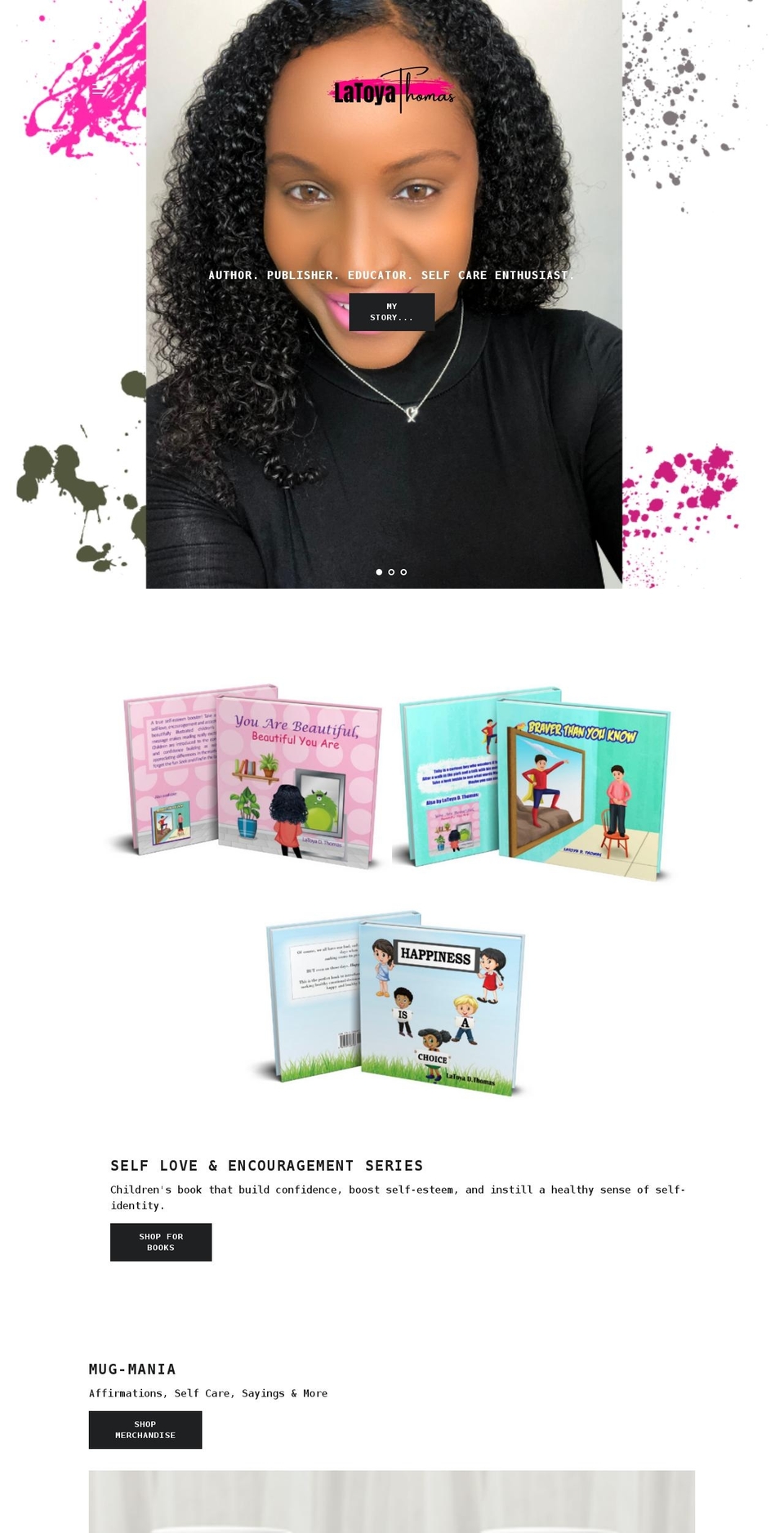 latoyadthomas.com shopify website screenshot