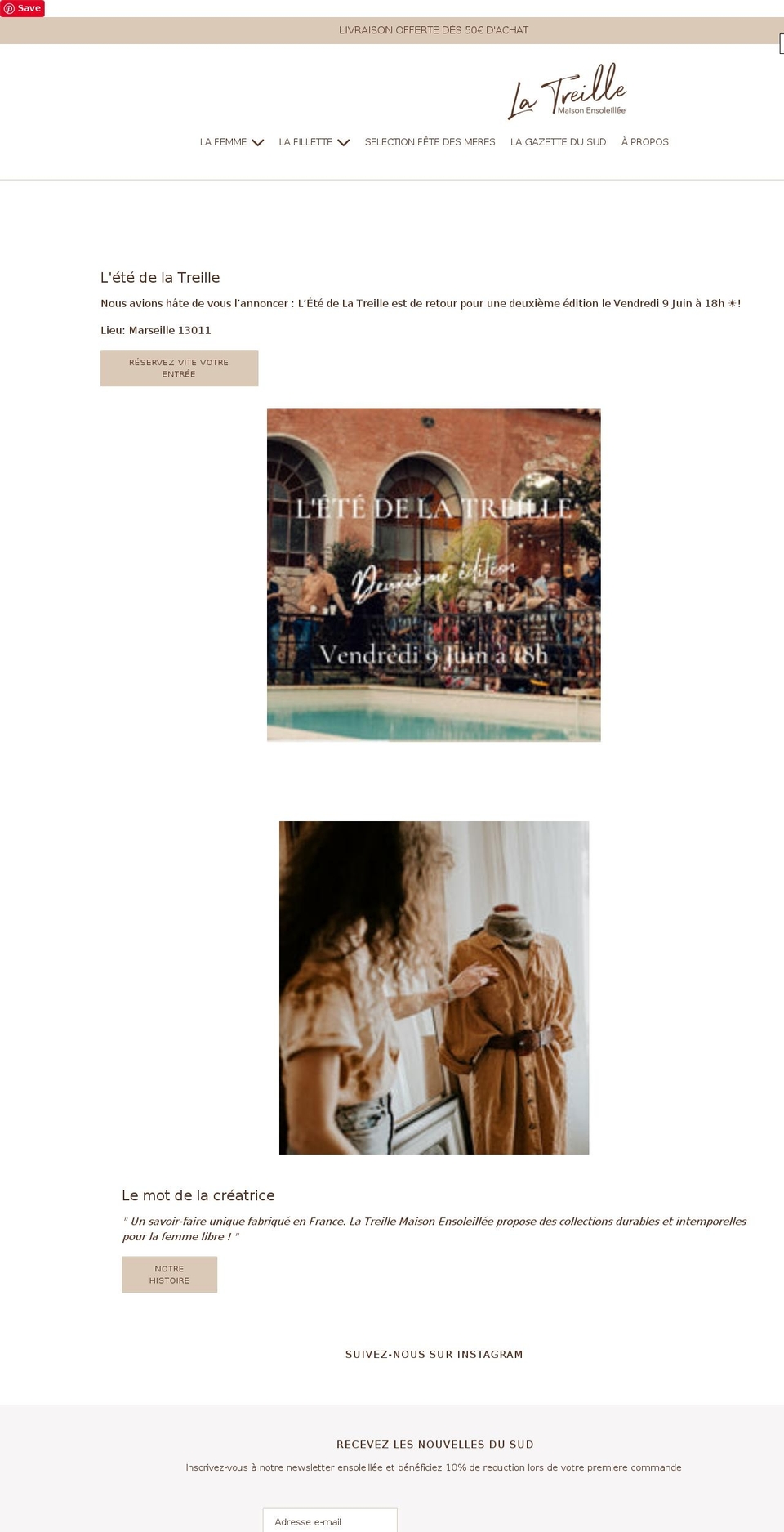 latreillemaisonensoleillee.com shopify website screenshot