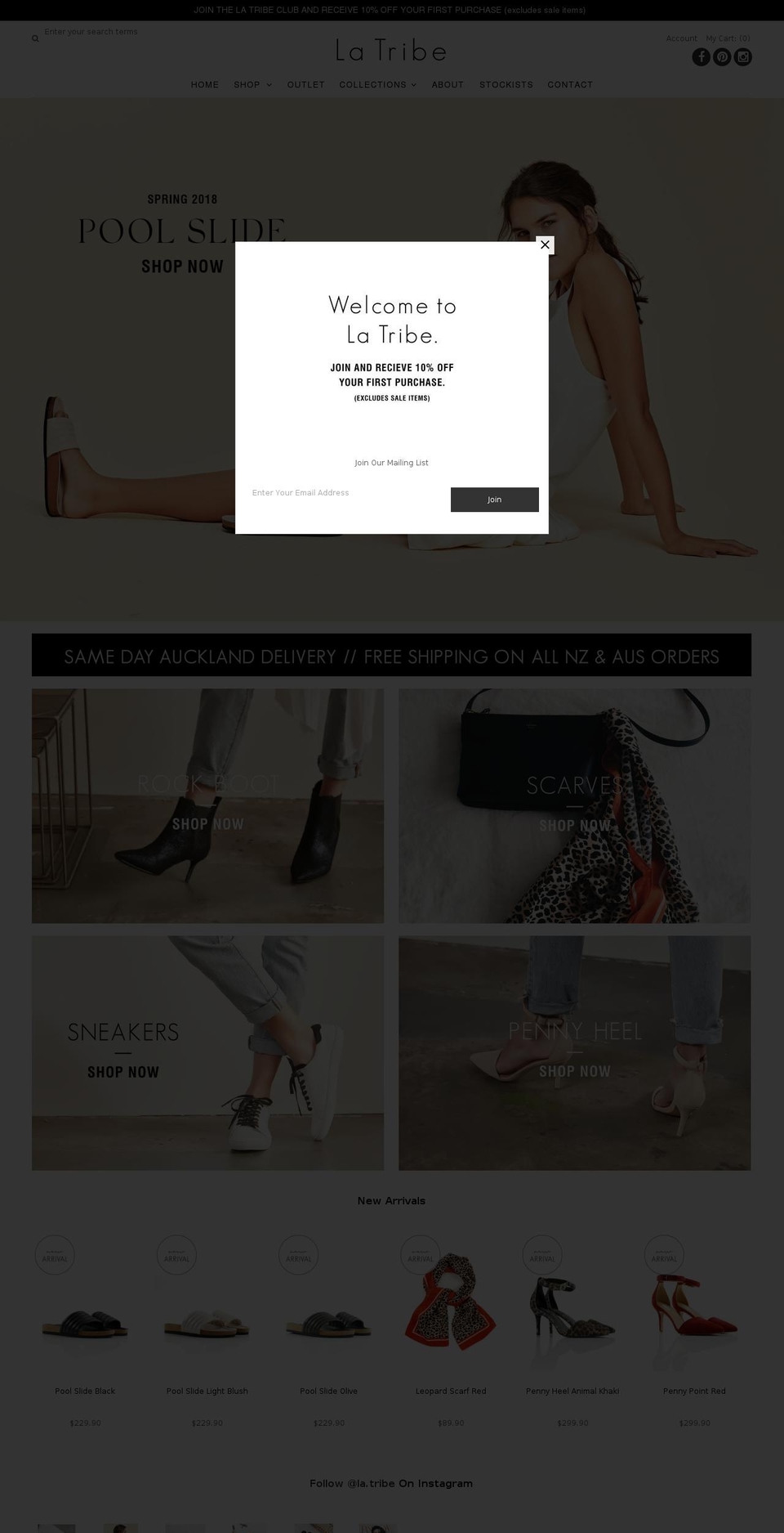 latribeshop.com shopify website screenshot