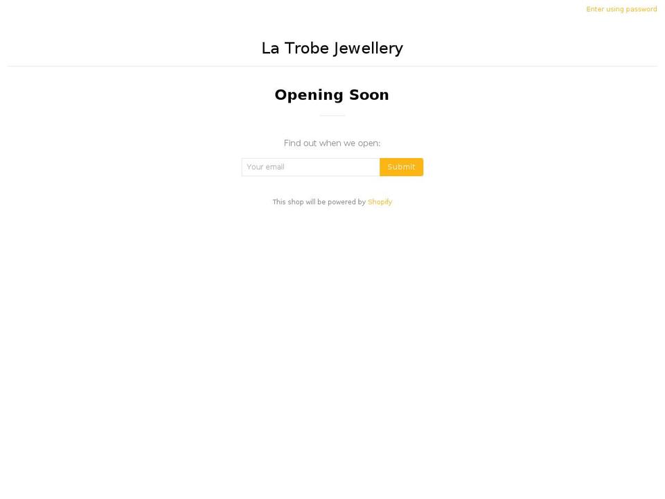 latrobejewellery.com — Shopify storefront screenshot