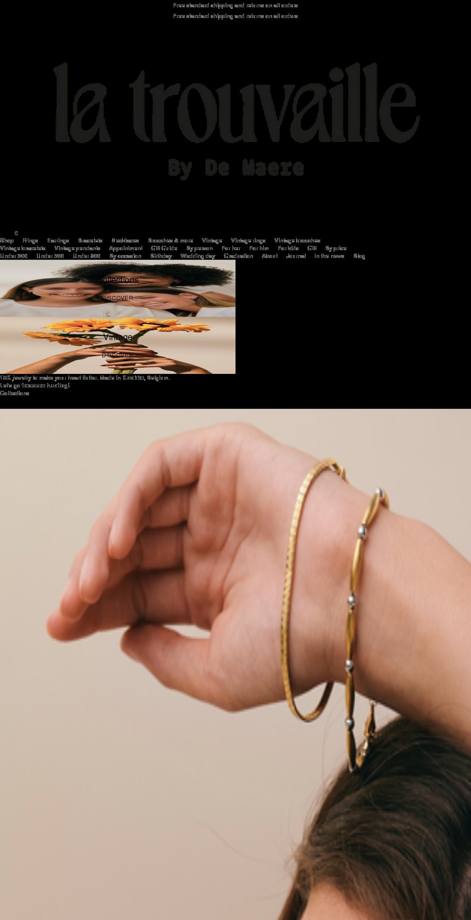 latrouvaillejewelry.com shopify website screenshot