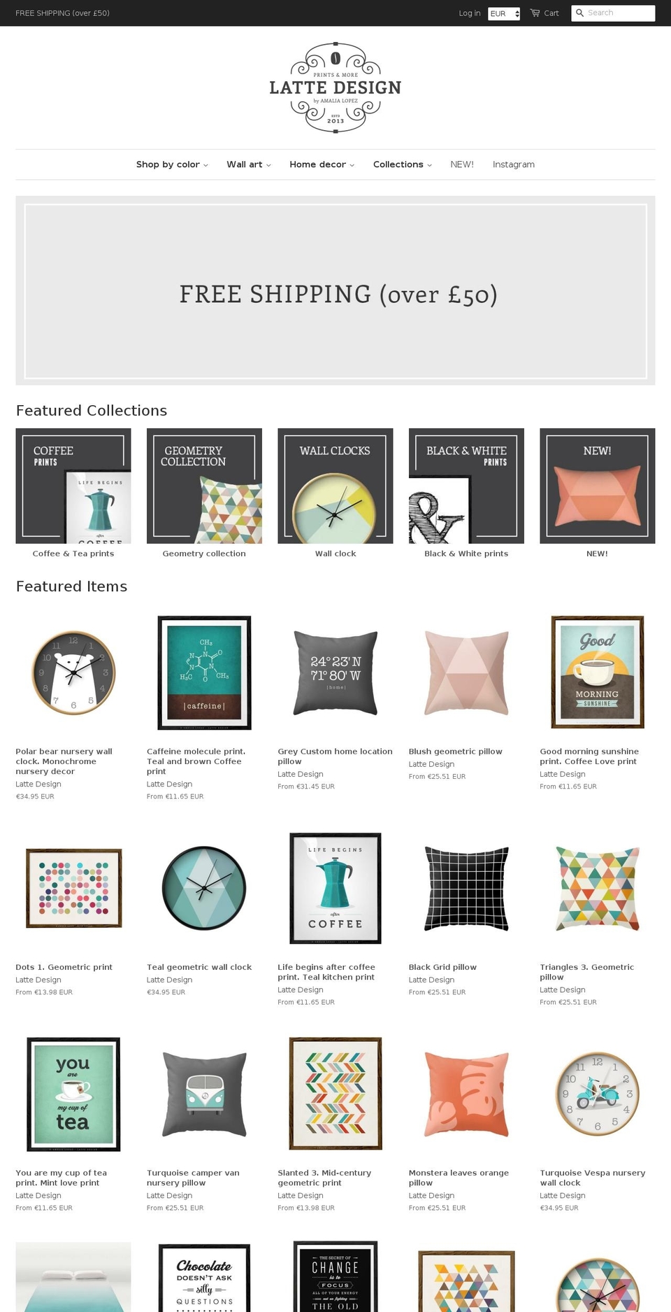 latte-design.com shopify website screenshot