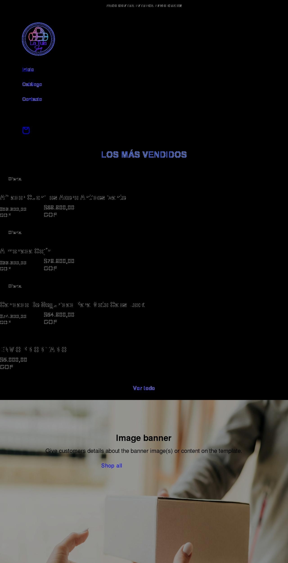 latulashop.com shopify website screenshot