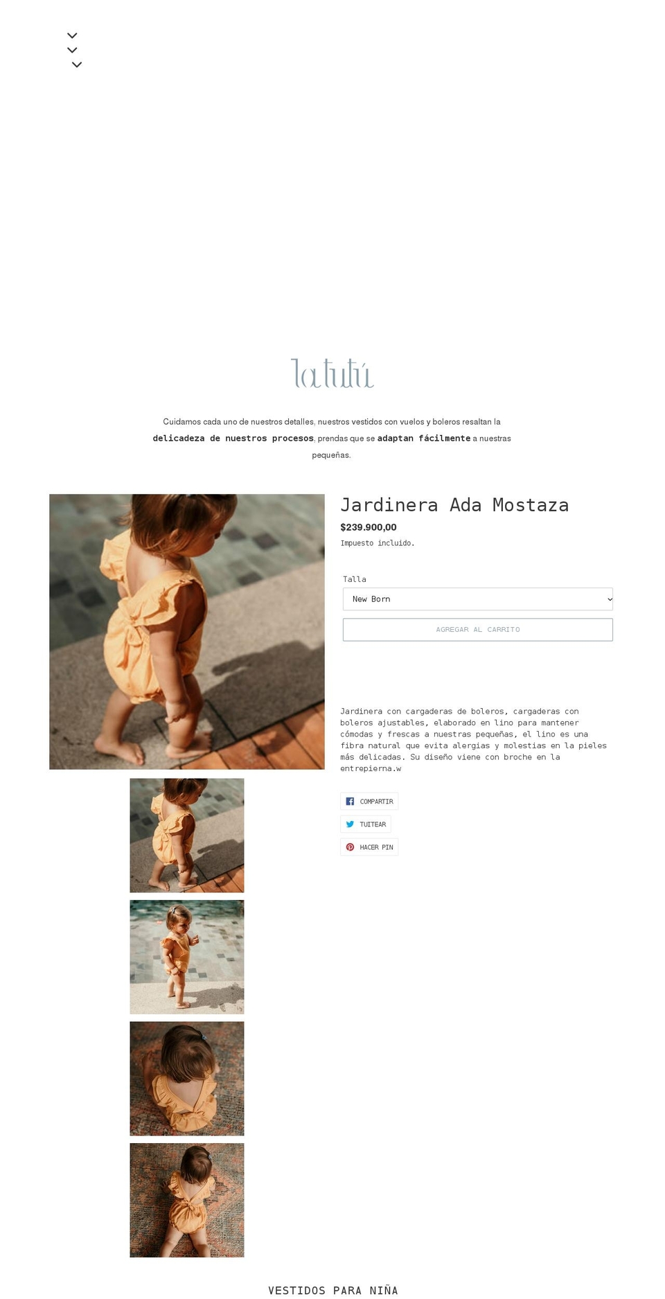 latutu.co shopify website screenshot