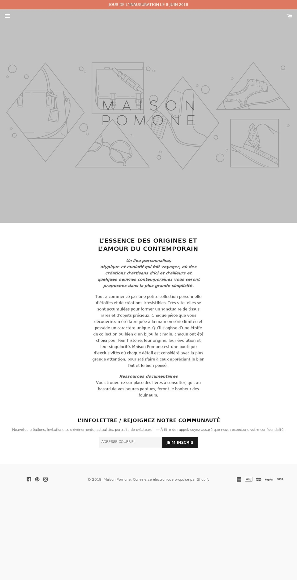 latziganeboutique.com — Shopify storefront screenshot