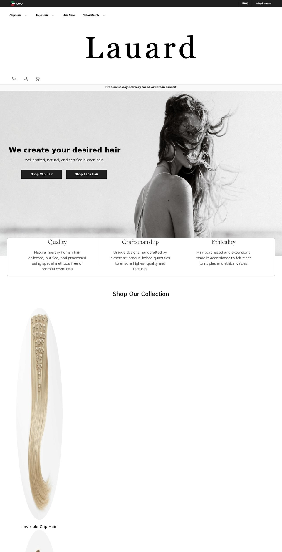 lauard.com shopify website screenshot