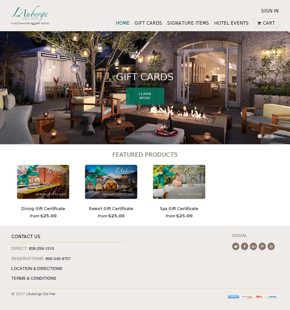 laubergeboutique.com shopify website screenshot