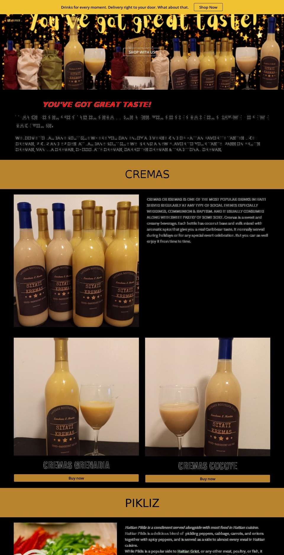 laudaneboutique.com shopify website screenshot