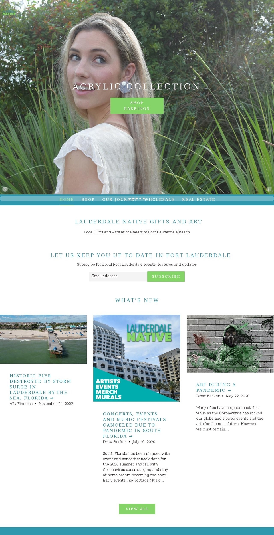 lauderdalenative.com shopify website screenshot