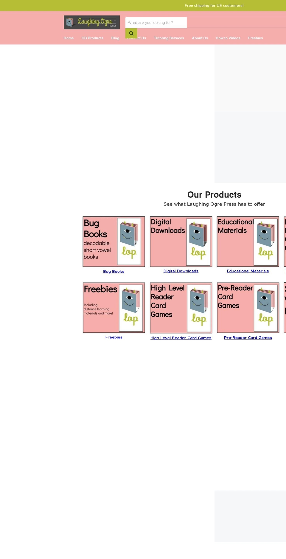 laughingogrepress.com shopify website screenshot