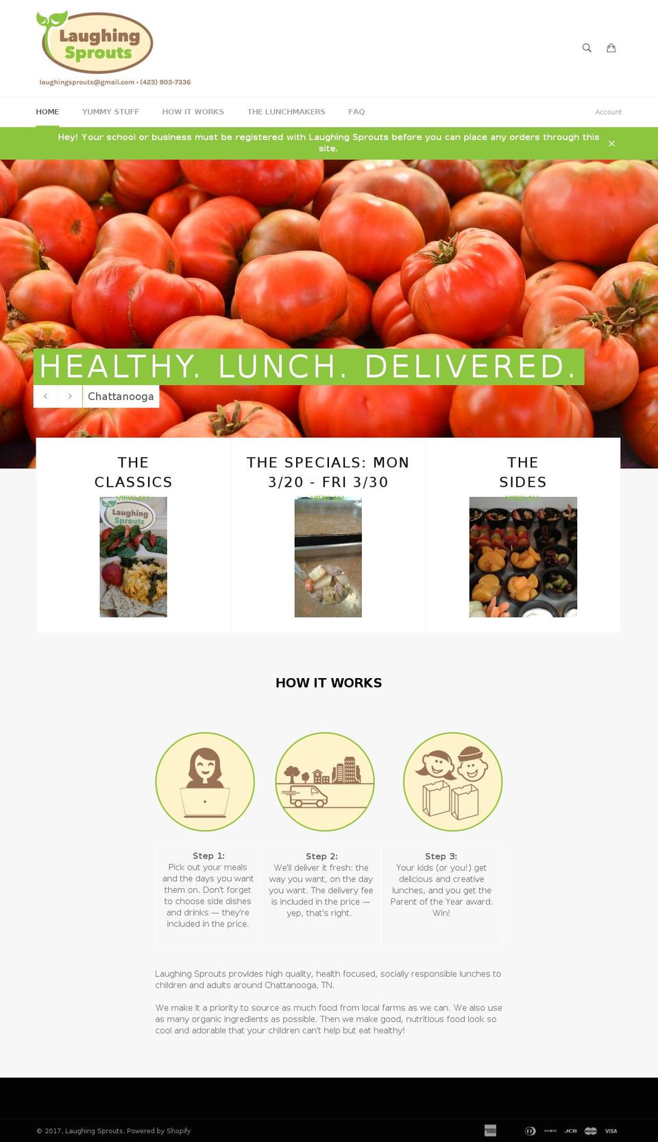 laughingsprouts.com shopify website screenshot