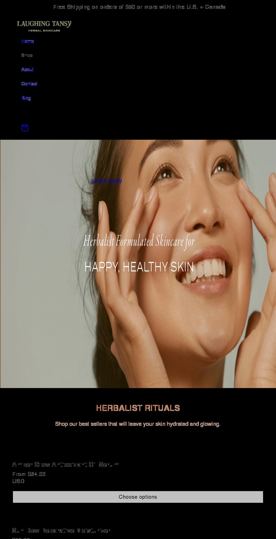 laughingtansy.com shopify website screenshot