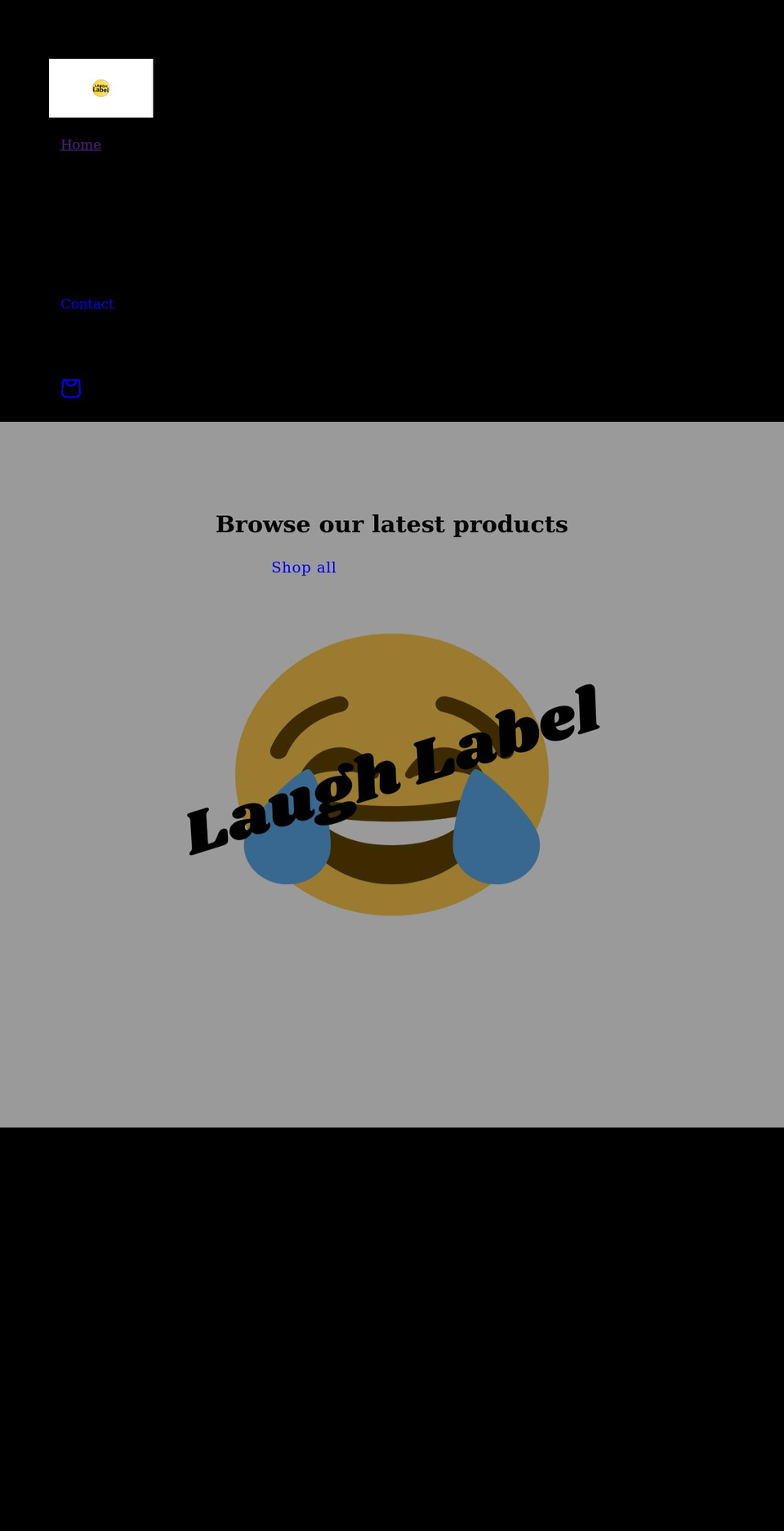 laughlabel.com shopify website screenshot