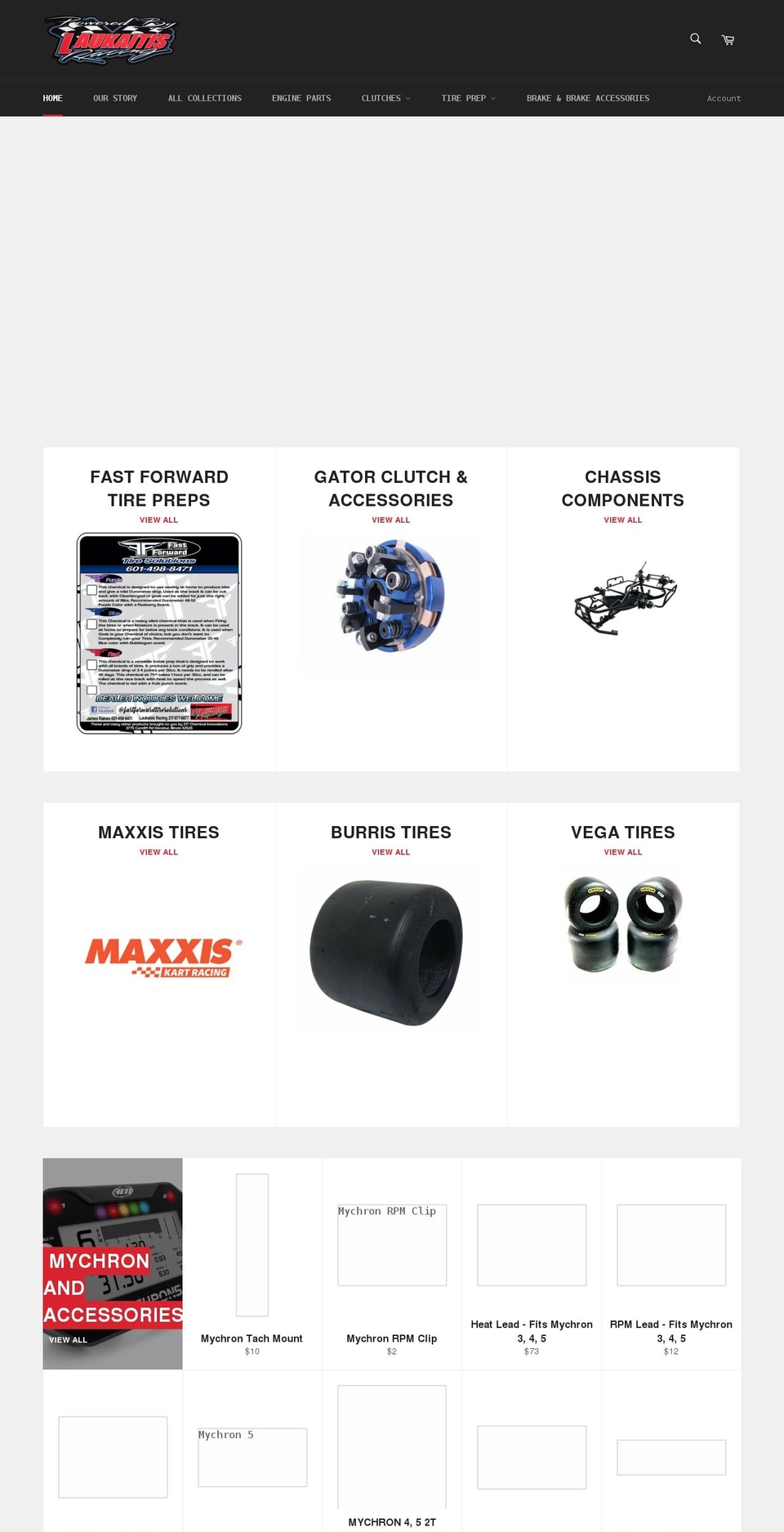 laukaitisracing.net shopify website screenshot