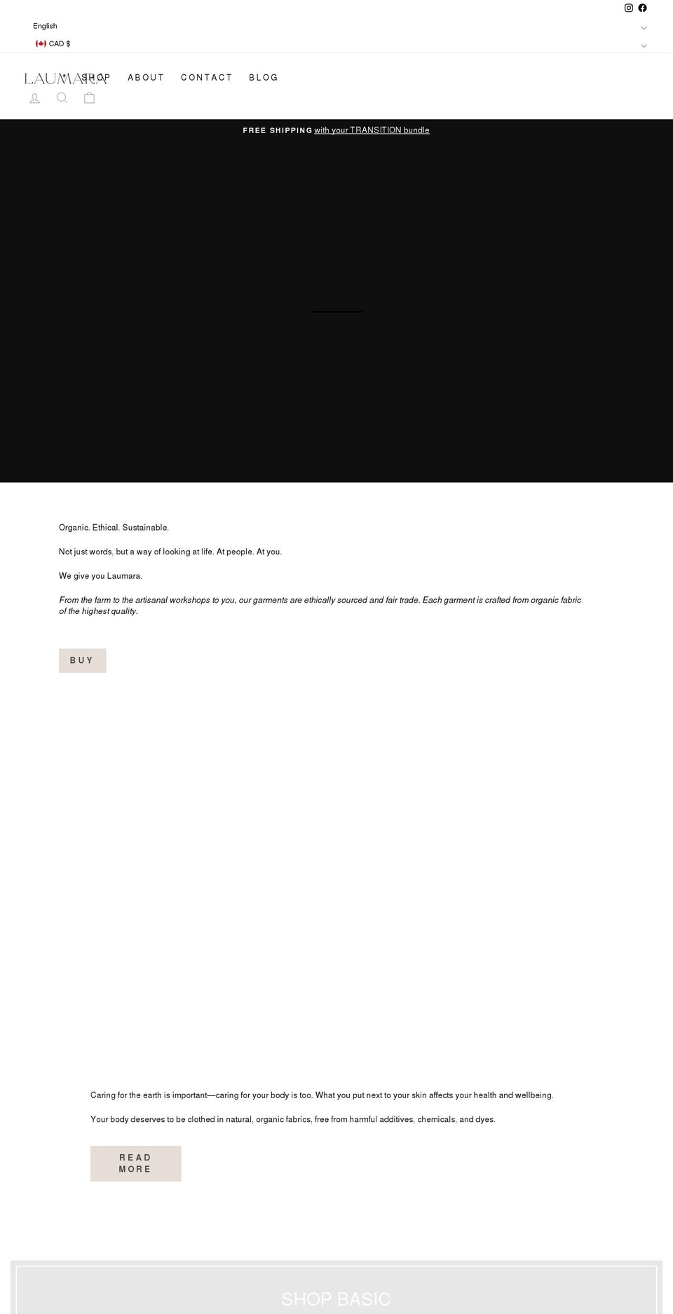 laumara.com shopify website screenshot
