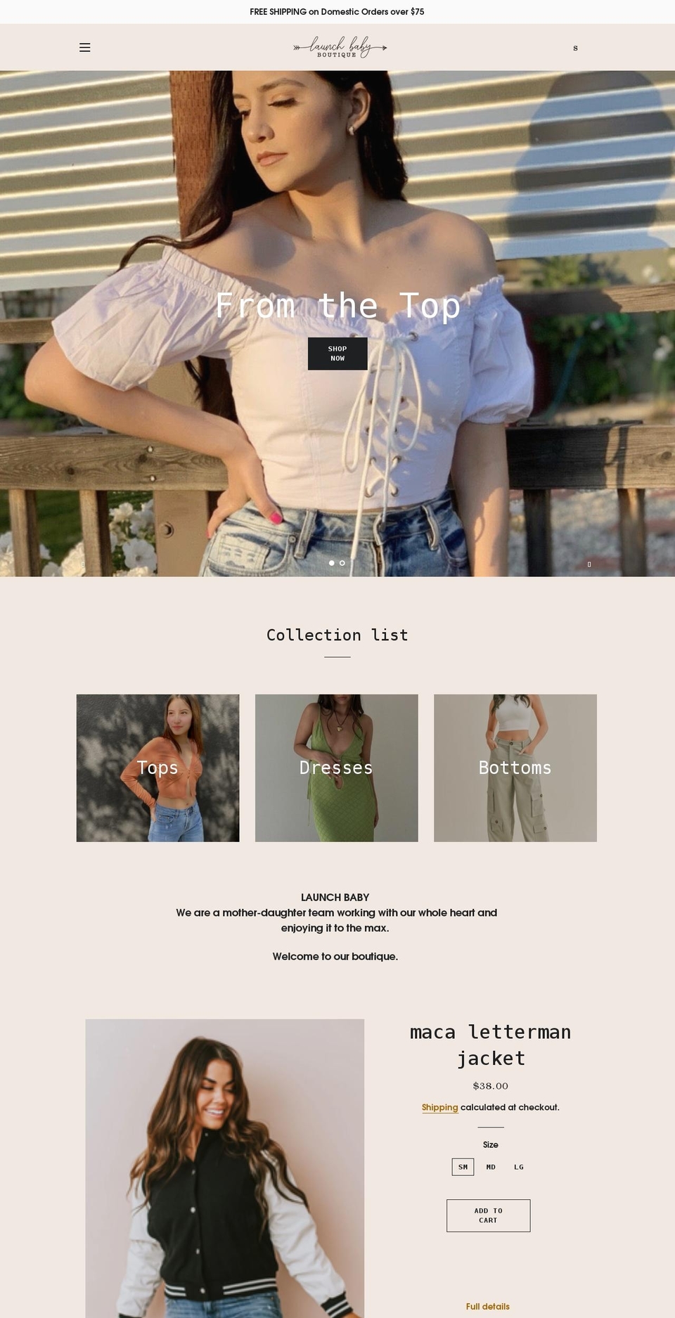 launch-baby.com shopify website screenshot