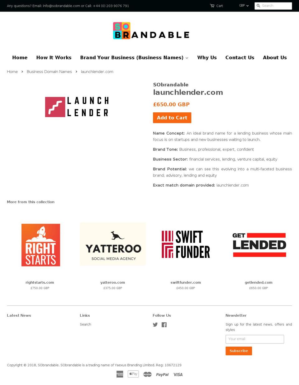 launchlender.com — Shopify storefront screenshot