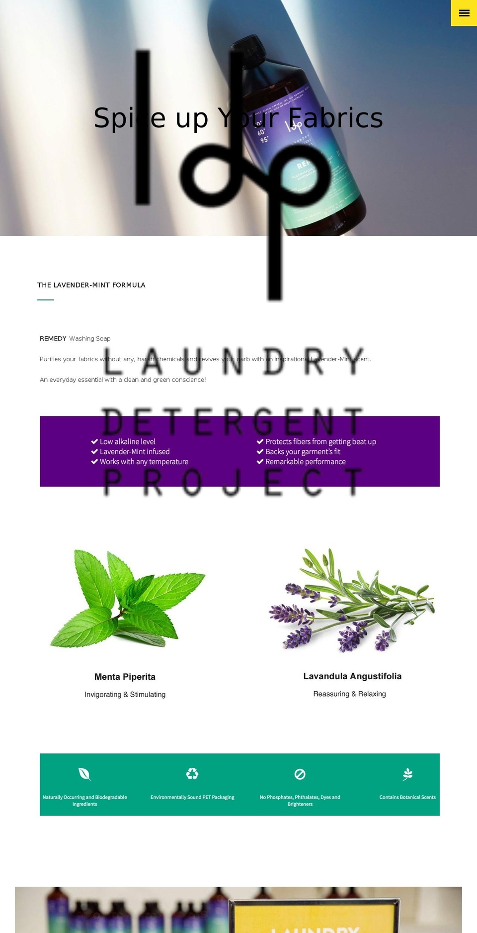 laundrydetergentproject.com shopify website screenshot