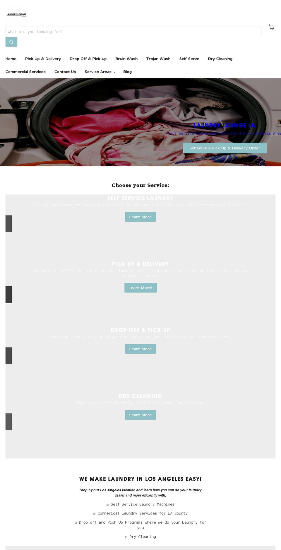 laundryloungela.com shopify website screenshot