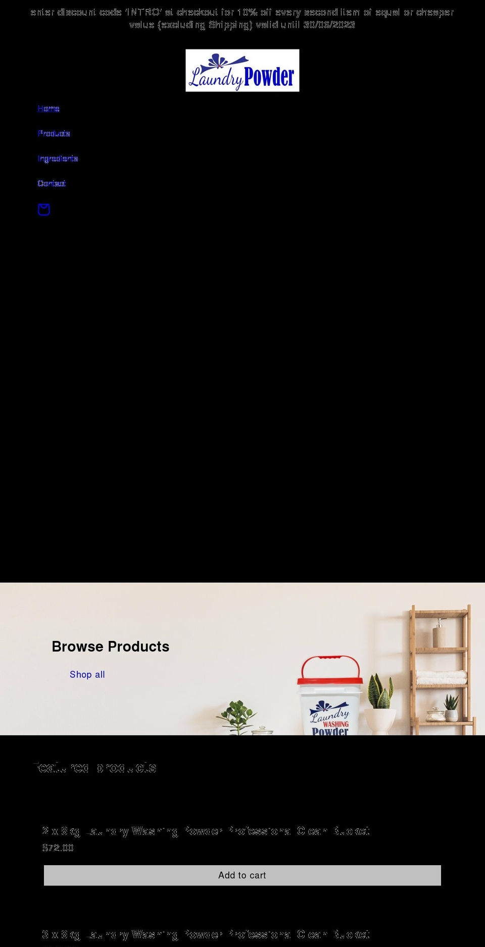 laundrypowder.com.au shopify website screenshot