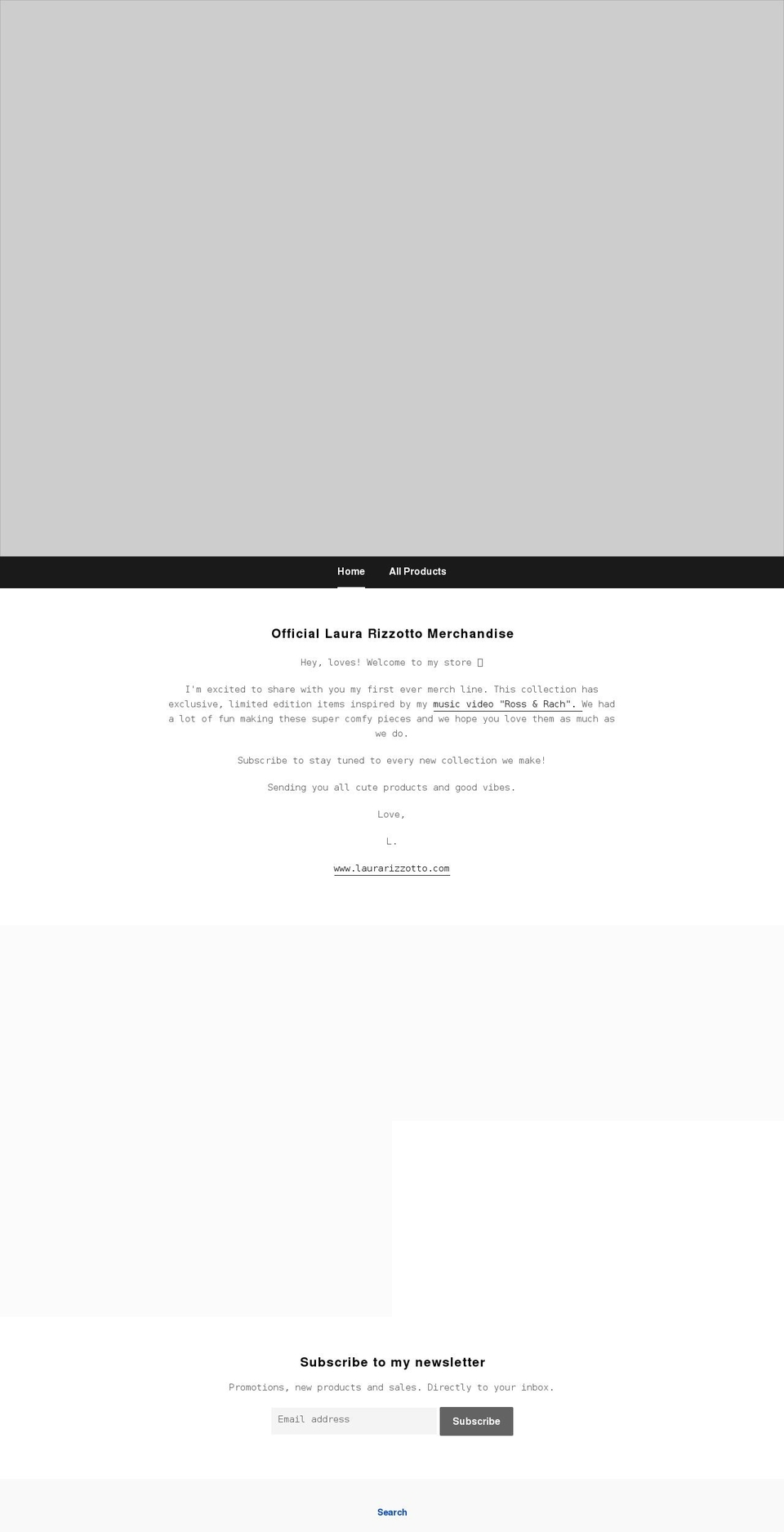 laura-rizzotto.myshopify.com shopify website screenshot