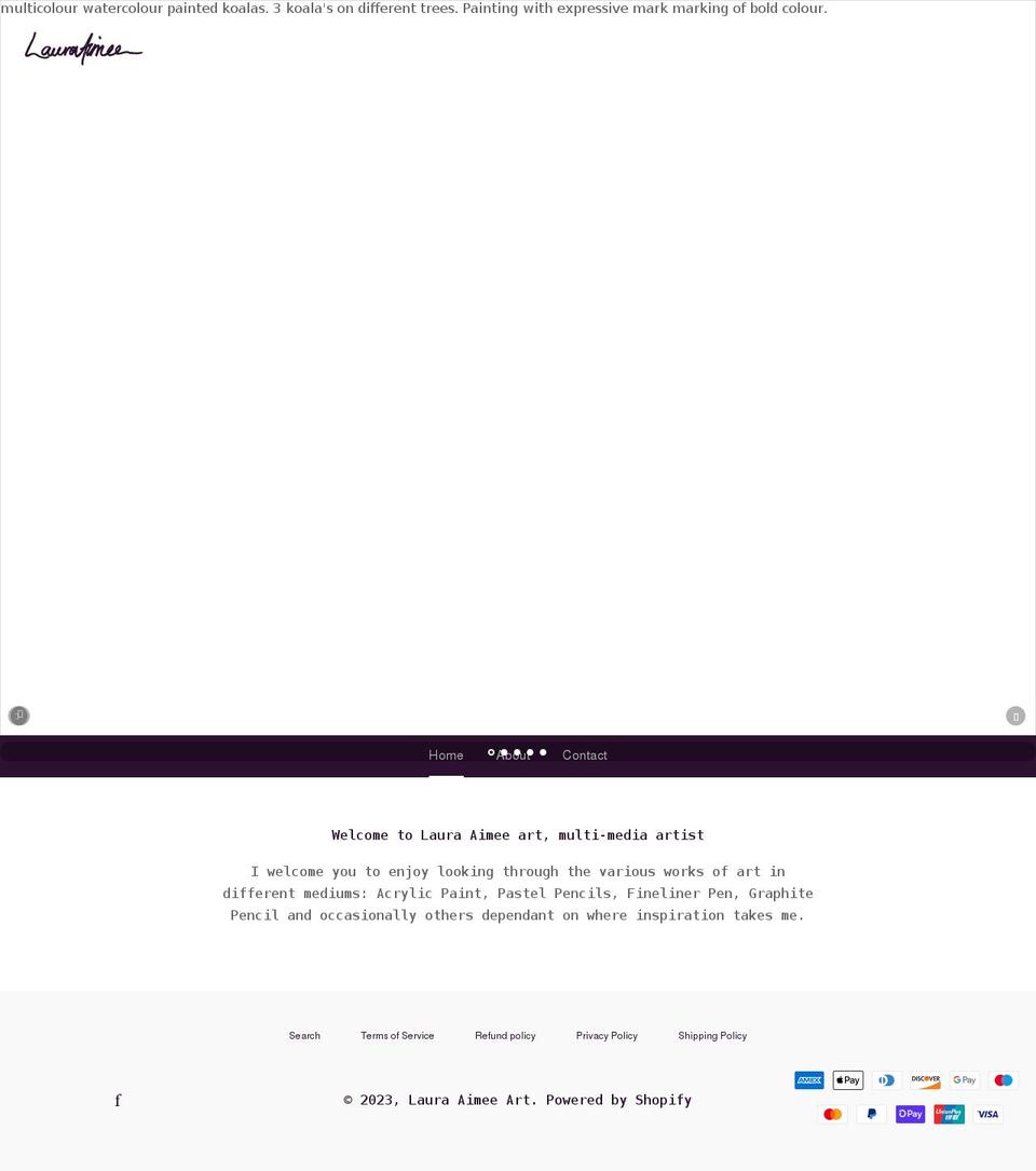 lauraaimee.co.uk shopify website screenshot