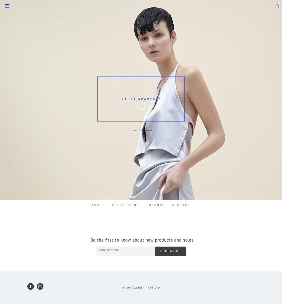 lauraaparicio.com shopify website screenshot