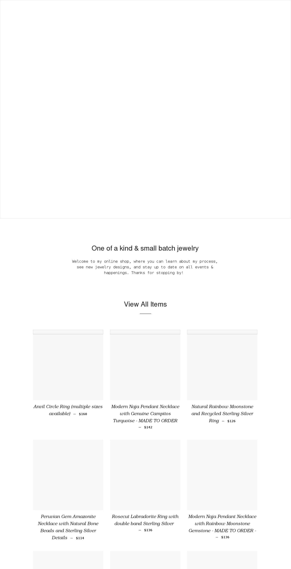 laurabarrettjewelry.com shopify website screenshot