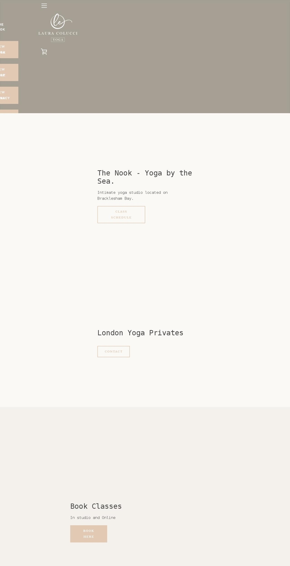 lauracolucciyoga.com shopify website screenshot