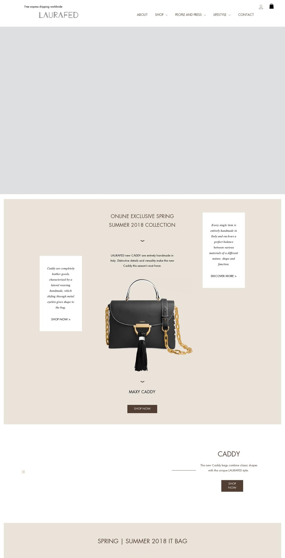 laurafed.com shopify website screenshot