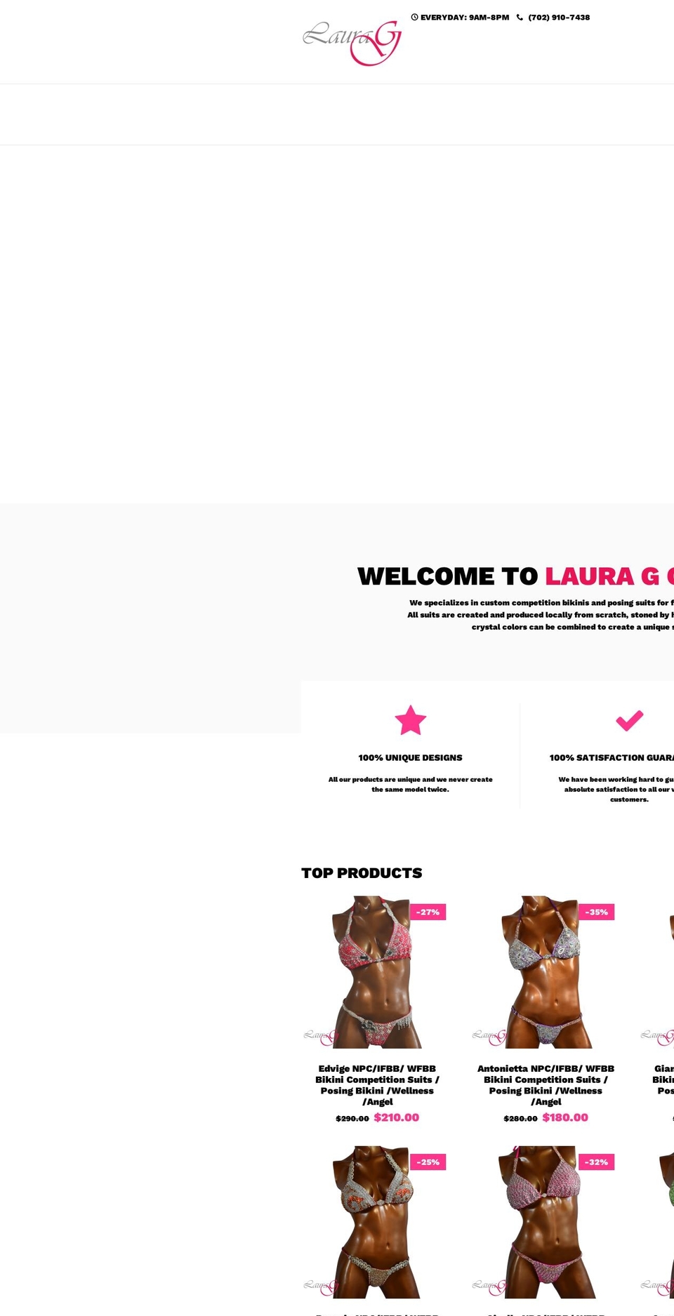 laurag-crystals.com shopify website screenshot