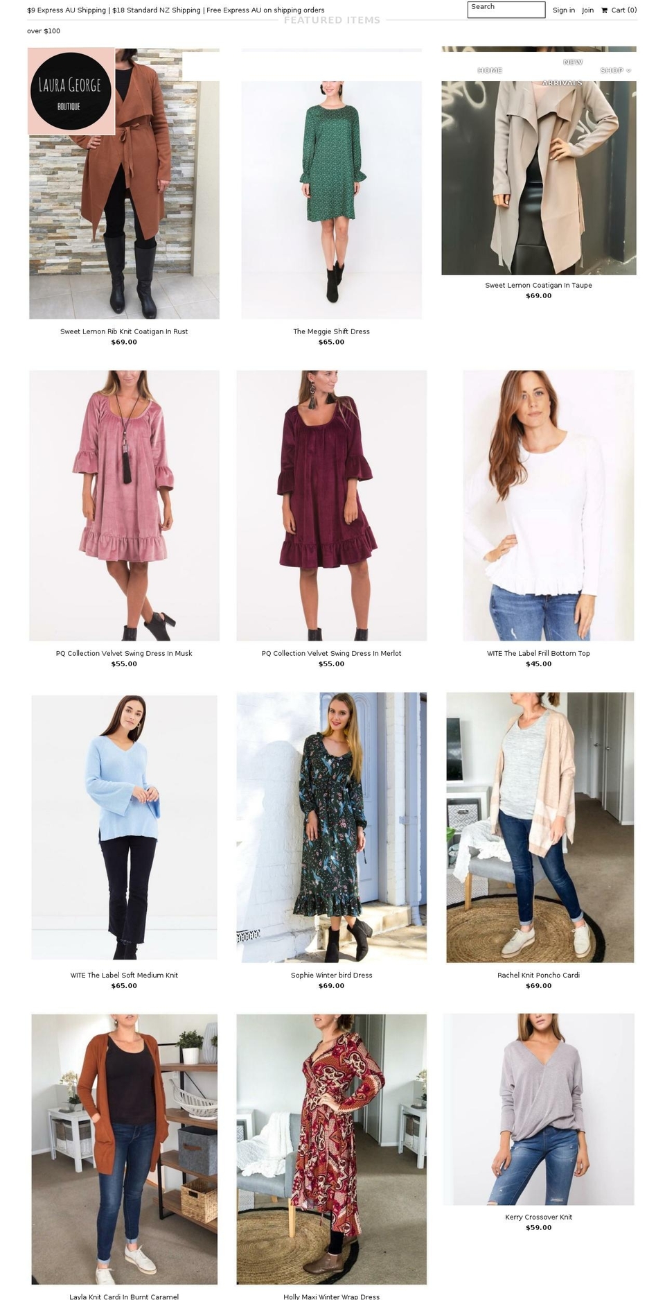 laurageorge-au.net shopify website screenshot