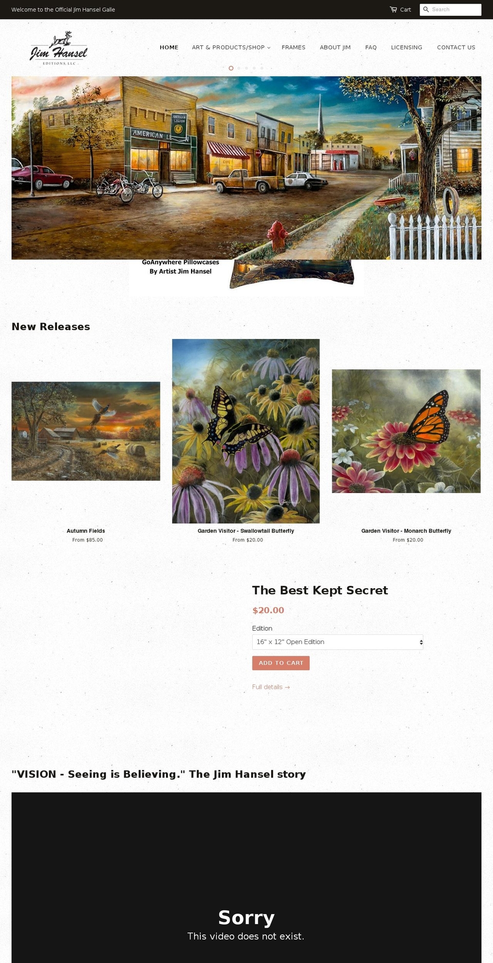 Jim Hansel Shopify theme site example laurahansel.com