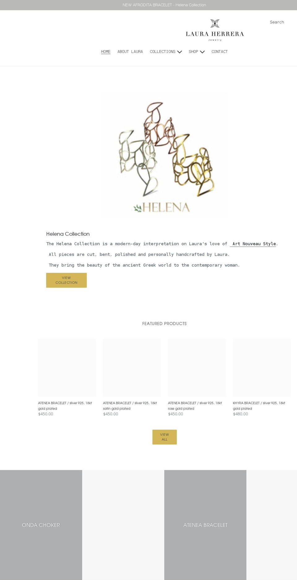 lauraherreraofficial.com shopify website screenshot