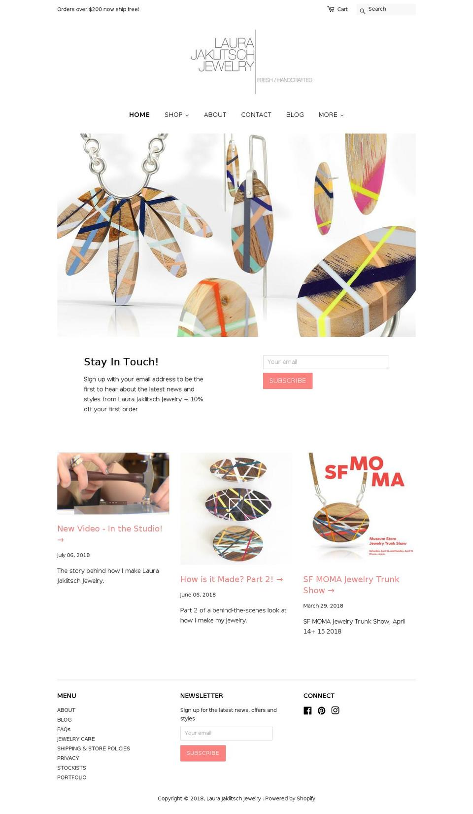 laurajaklitsch.com shopify website screenshot