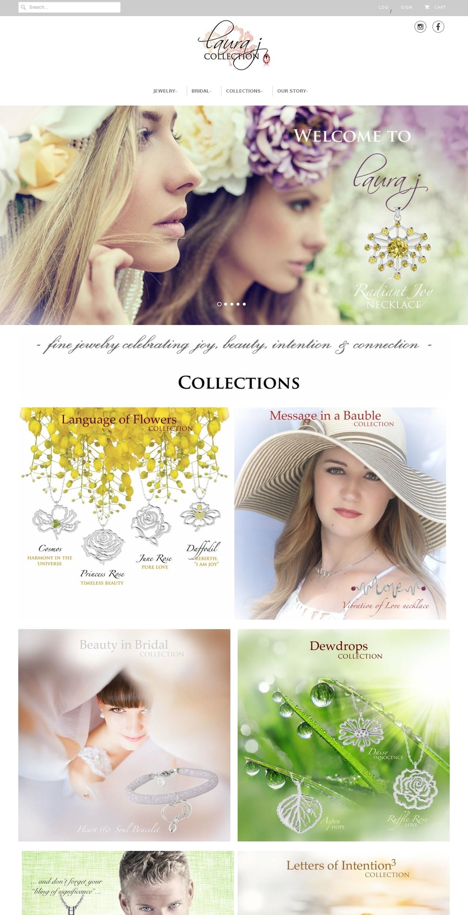 laurajcollection.com — Shopify storefront screenshot