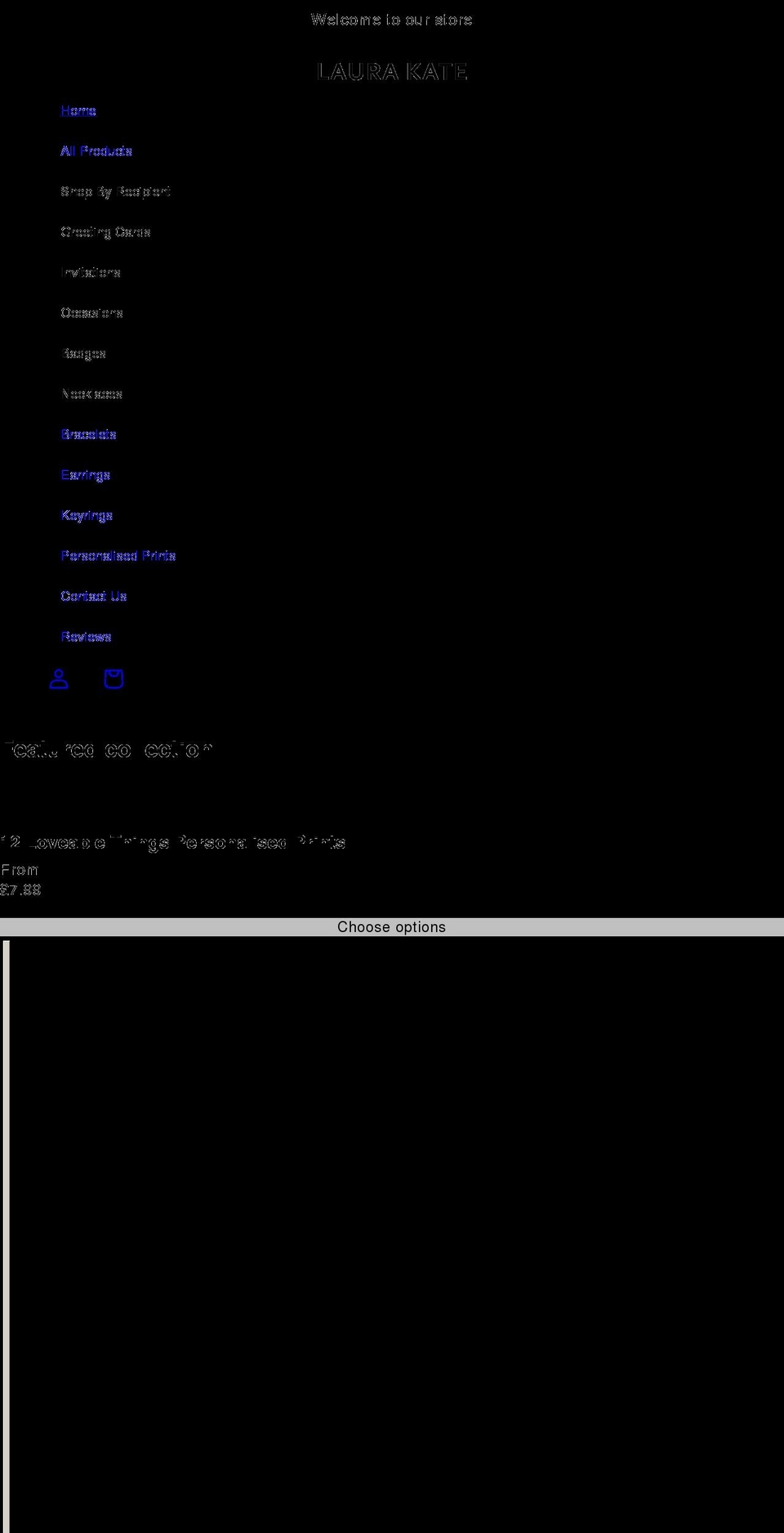 laurakate.co.uk shopify website screenshot