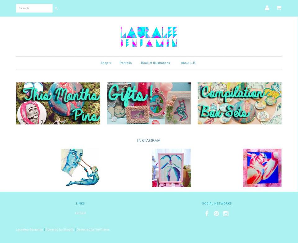 lauraleebenjamin.com shopify website screenshot