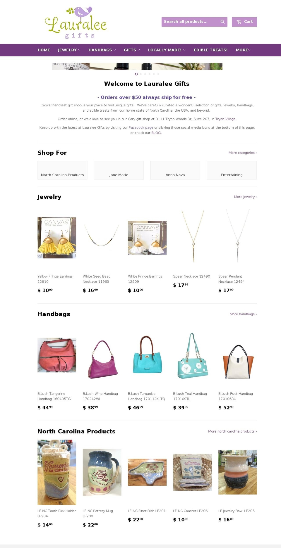 lauraleegifts.com shopify website screenshot
