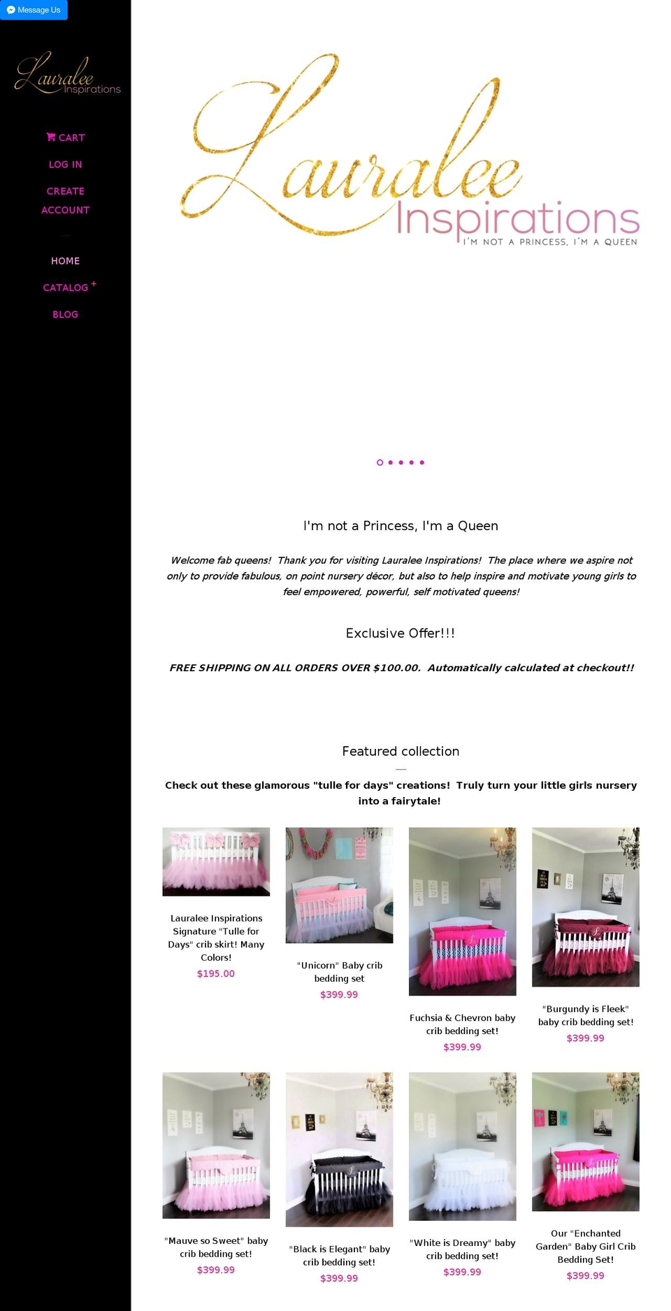 lauraleeinspirations.com — Shopify storefront screenshot