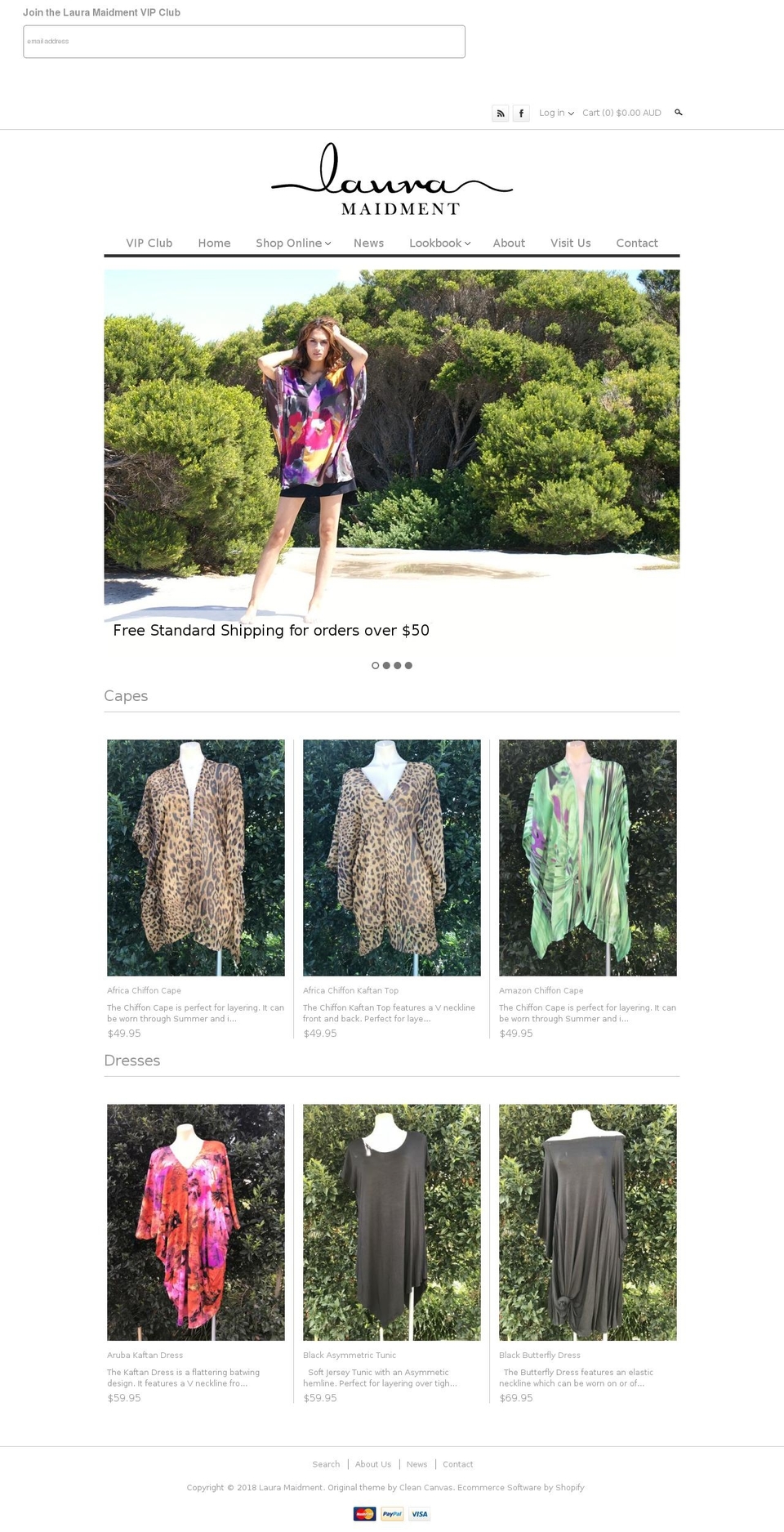lauramaidment.com — Shopify storefront screenshot