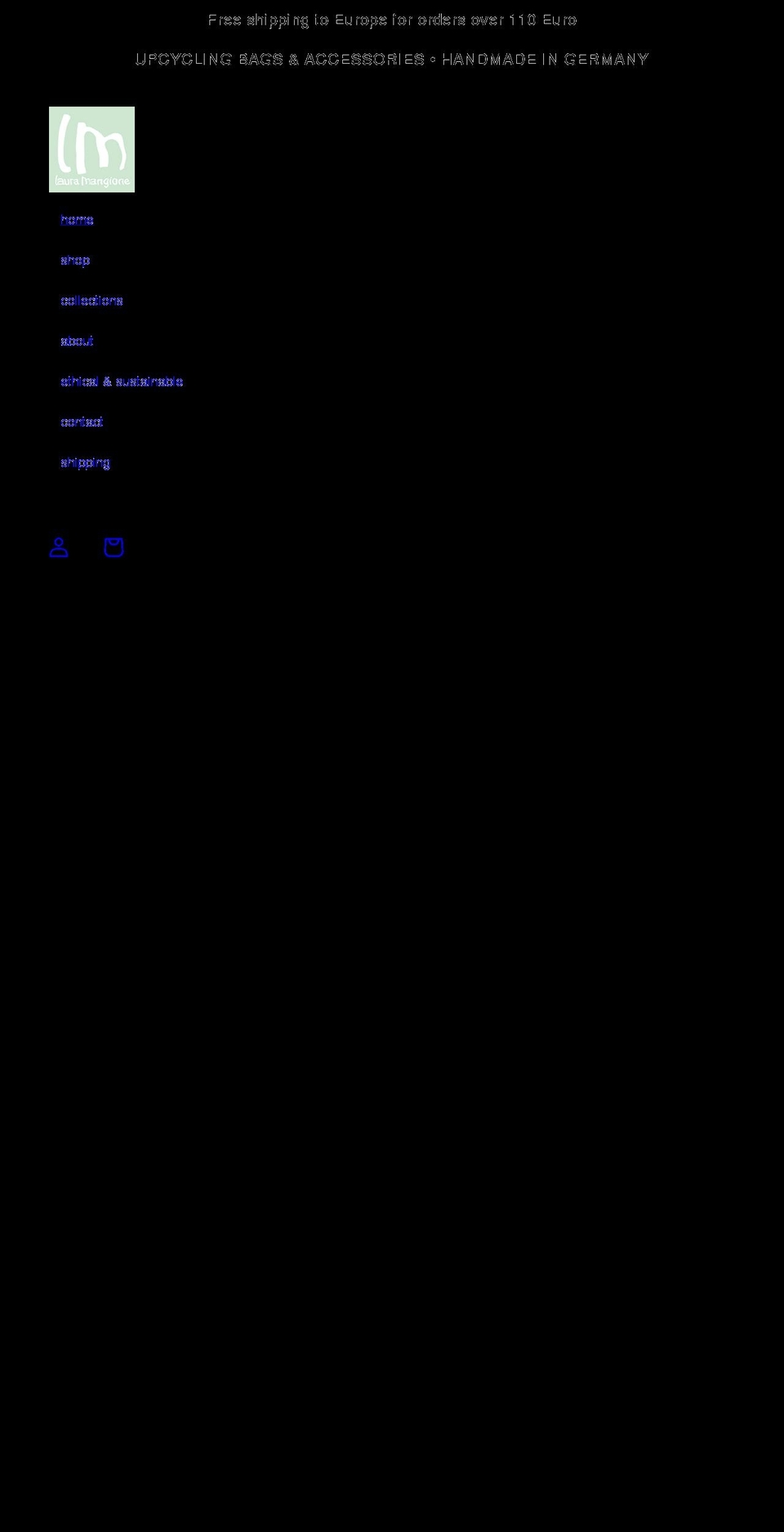 lauramangione.com shopify website screenshot