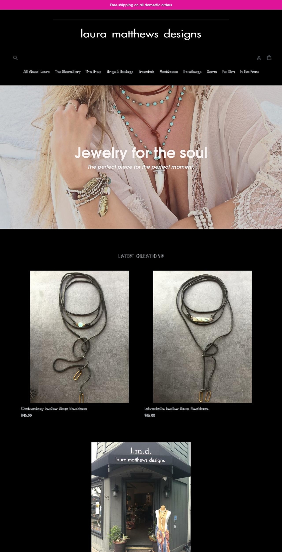 lauramatthewsdesigns.com shopify website screenshot